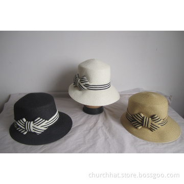 Asymmetrical Paper Braid Sun Hat